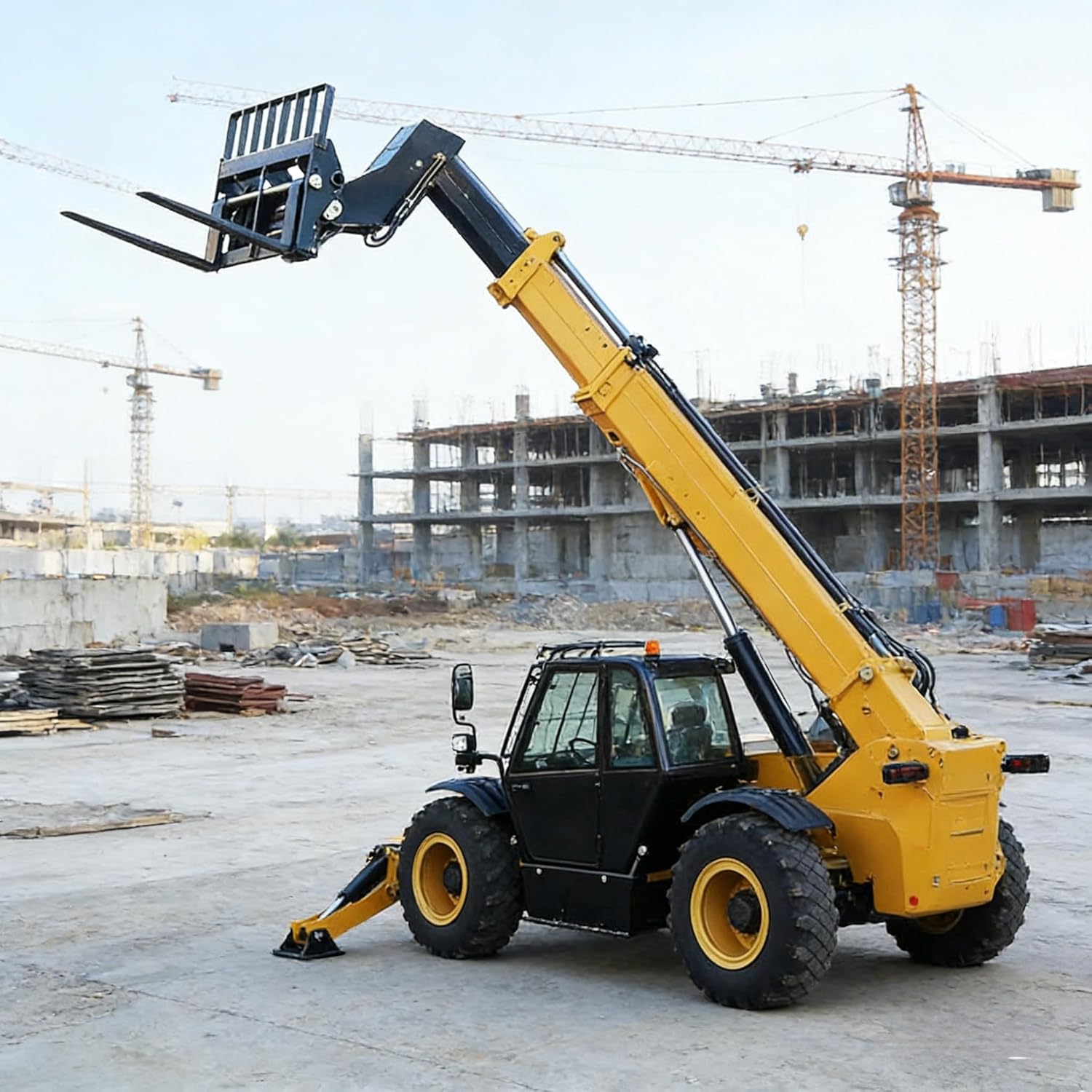 buy telescopic forklift,should I buy a telescopic forklift,telescopic forklift pros cons,best material handler for construction,telescopic forklift worth buying,extendable reach handler reviews - detailed features and technical specifications