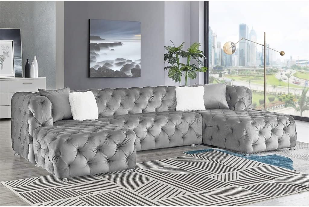 DUYHBAWRS U-shaped sofa review,U-shaped sectional review and rating,is DUYHBAWRS sofa worth buying,velvet modular sofa review pros cons,U-shaped sofa review honest opinion,DUYHBAWRS sectional review verdict unboxing and complete package contents