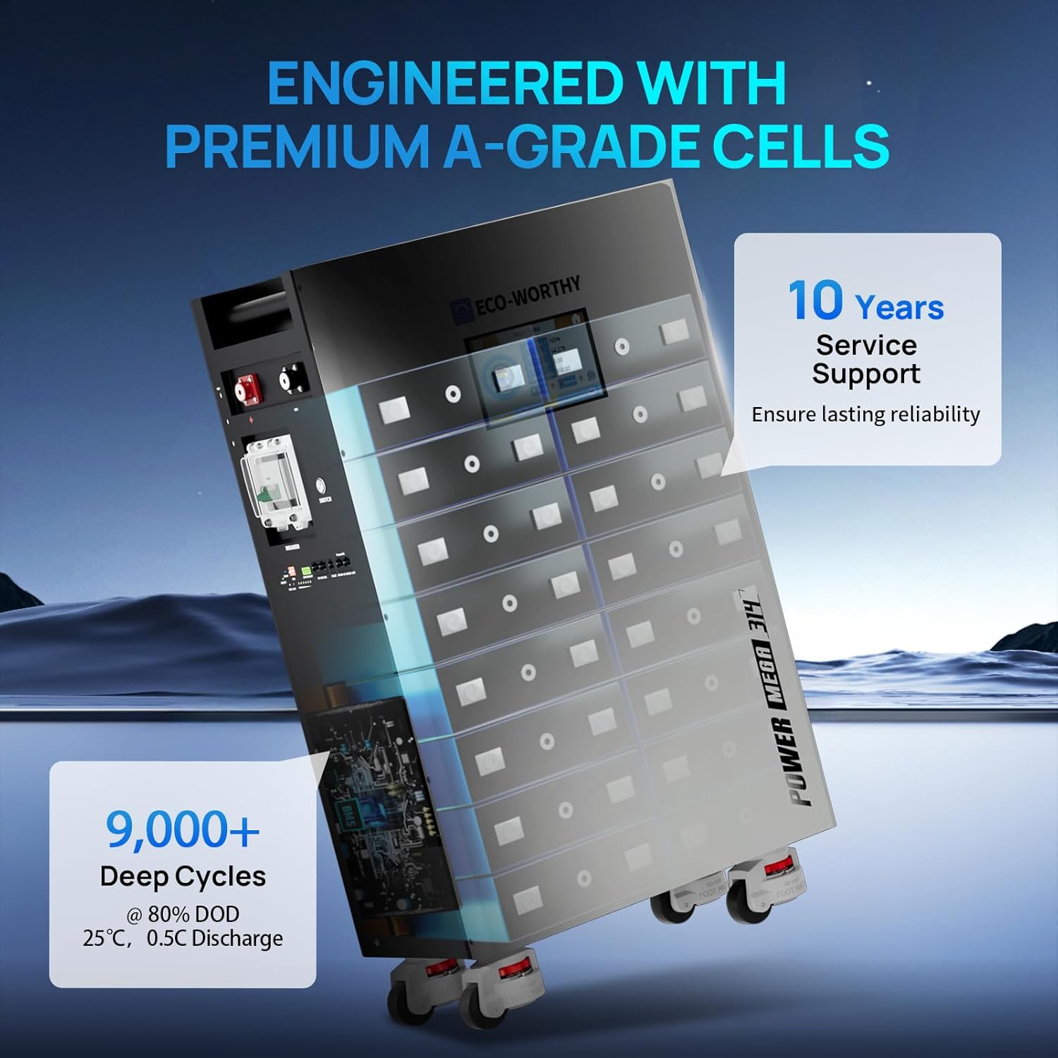 ECO-WORTHY Powermega 48V 314Ah review,should I buy ECO-WORTHY Powermega battery,ECO-WORTHY Powermega vs other LiFePO4 batteries,ECO-WORTHY Powermega pros cons,best off-grid solar battery 48V 314Ah,ECO-WORTHY Powermega worth buying performance testing and real-world results