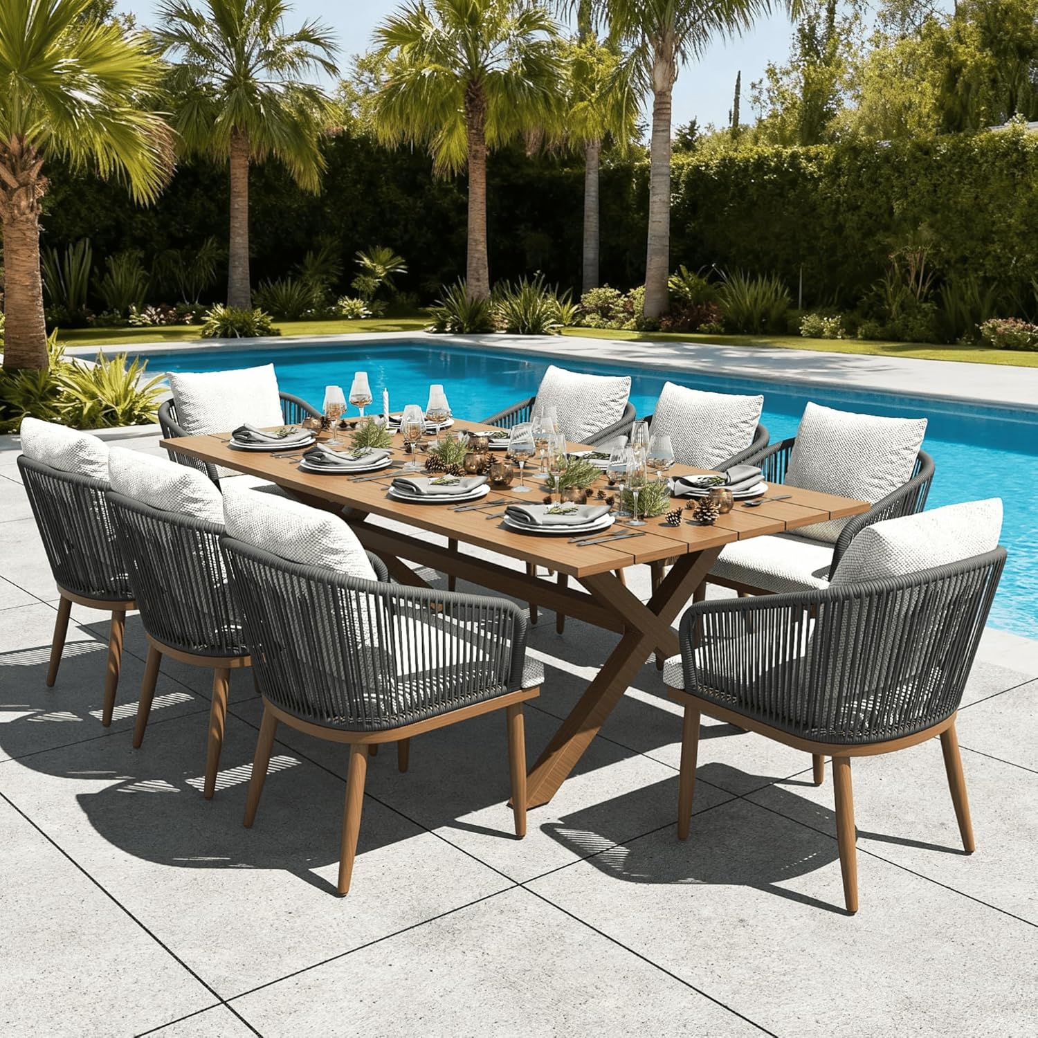LayinSun patio dining set review - detailed features and technical specifications for LayinSun outdoor dining set review and rating