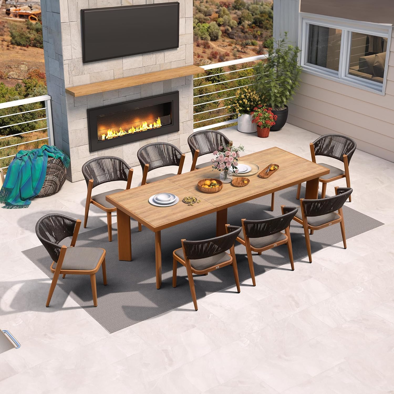 PURPLE LEAF 8-piece patio dining set review, PURPLE LEAF patio dining set review and rating, is PURPLE LEAF outdoor dining set worth buying, PURPLE LEAF patio set review pros cons, PURPLE LEAF dining set review honest opinion, PURPLE LEAF teak finish set review verdict - detailed features and technical specifications