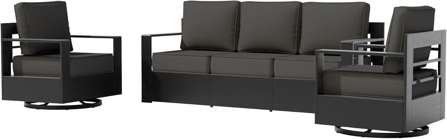 Qsoer 3-piece patio conversation set review,Qsoer patio furniture review and rating,Qsoer outdoor conversation set worth buying,Qsoer 3-piece set review pros cons,Qsoer swivel chair set review honest opinion,Qsoer aluminum patio set review verdict - detailed features and technical specifications