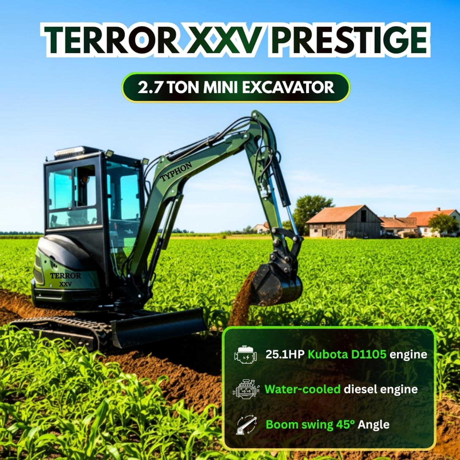 Step-by-step guide for TYPHON TERROR XXV mini excavator review,TYPHON TERROR XXV vs alternatives,buy TYPHON TERROR XXV excavator,TYPHON TERROR XXV pros cons,is TYPHON TERROR XXV worth buying,best 2.7 ton mini excavator - complete tutorial