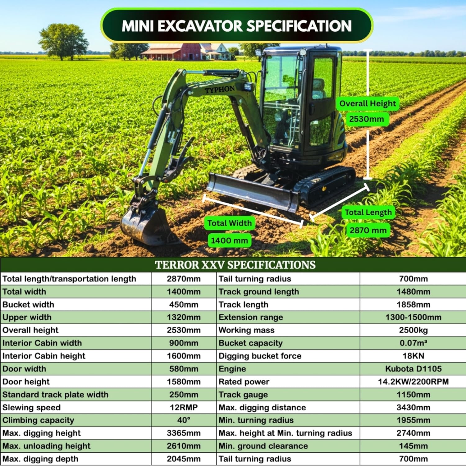 TYPHON TERROR XXV mini excavator review,TYPHON TERROR XXV vs alternatives,buy TYPHON TERROR XXV excavator,TYPHON TERROR XXV pros cons,is TYPHON TERROR XXV worth buying,best 2.7 ton mini excavator performance testing and real-world results
