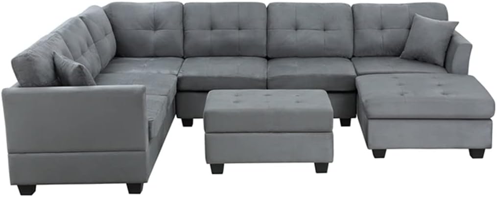 U-Style sectional sofa review,sectional sofa review and rating,is U-Style sectional sofa worth buying,U-Style sofa review pros cons,storage ottoman sofa review honest opinion,U-Style upholstery sofa review verdict - detailed features and technical specifications