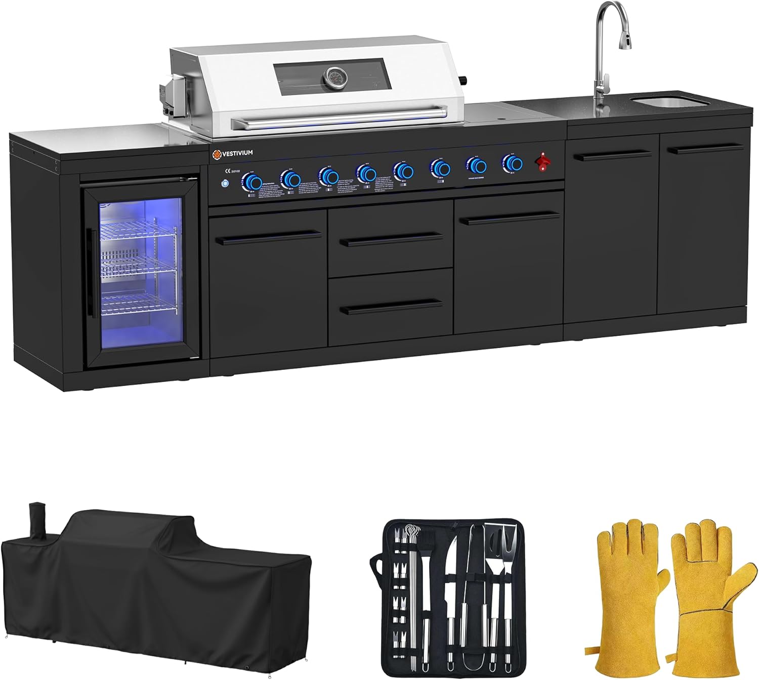 VESTIVIUM outdoor kitchen review,VESTIVIUM 112 modular grill station pros cons,best all-in-one outdoor kitchen worth buying,VESTIVIUM outdoor kitchen vs competitors,should I buy VESTIVIUM outdoor kitchen,VESTIVIUM 8-burner grill station honest - detailed features and technical specifications